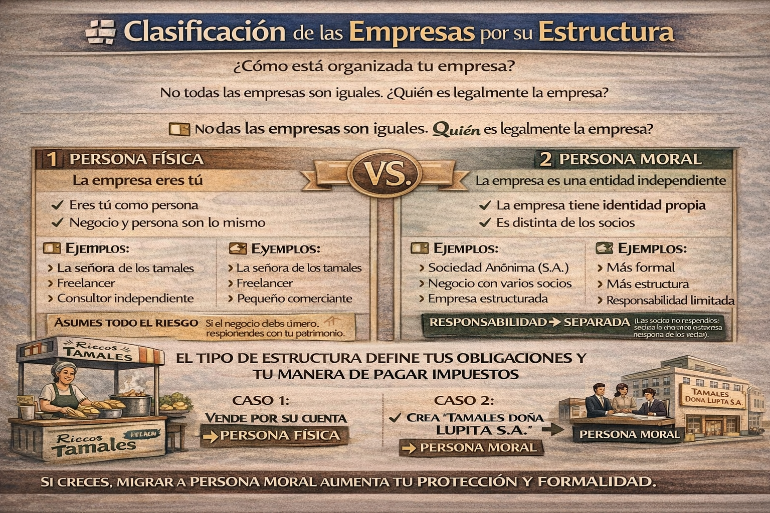 Clasificación de las empresas por su estructura