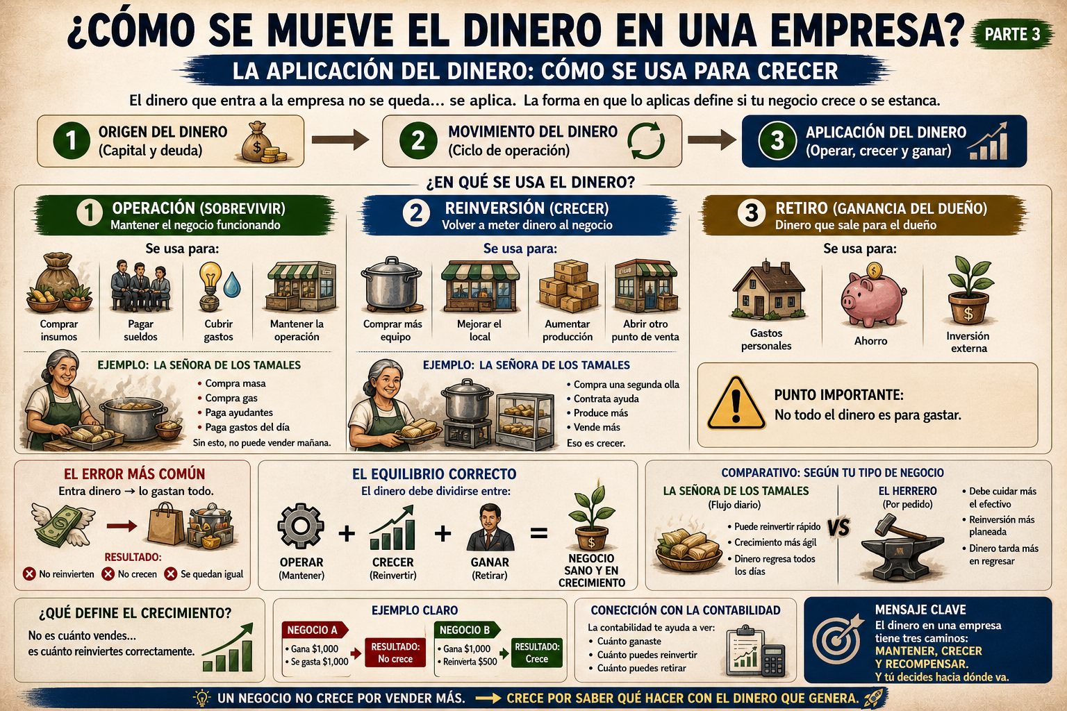La aplicación del dinero: cómo se usa para crecer